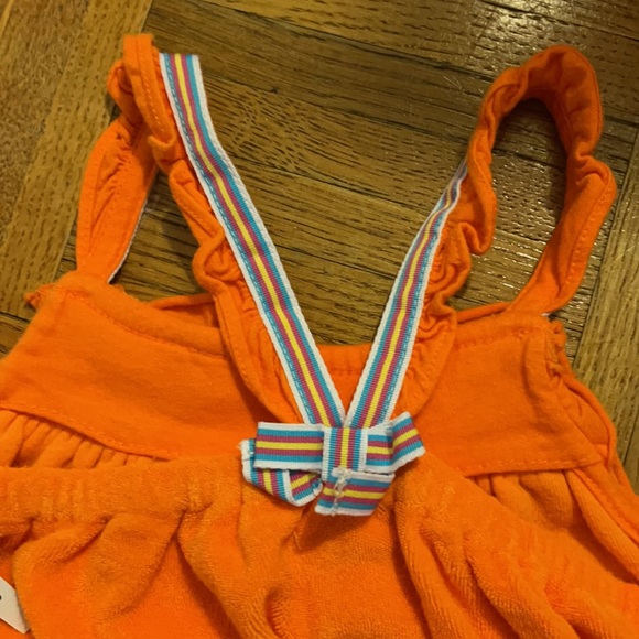 Ralph Lauren orange terry bubble with ribbon & bow 6 months - Picture 3 of 8